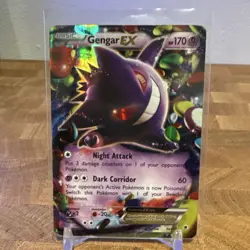 Pokemon TCG Gengar EX 34/119 XY Phantom Forces Full Art Holo Ultra Rare 170 HP - Image 1