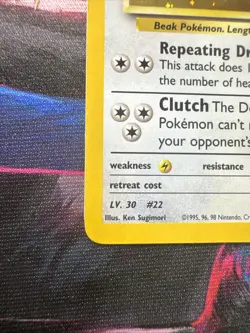 Pokemon TCG Gym Heroes Lt. Surge's Fearow 1st Edition Holo Rare Card 007/132 - Image 5