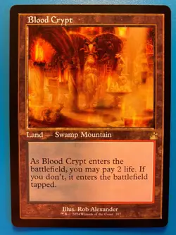MTG 1x RETRO Blood Crypt 397 Ravnica Remastered Magic the Gathering Card x1 NM - Image 1