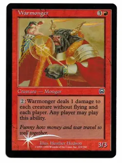 Magic the Gathering MTG Card: Warmonger FOIL 225/350 Mercadian Masques Rare! EX - Image 1