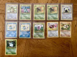 Pokemon TCG Vintage Lot 11 Cards Base Jungle 1st Edition WOTC (out of 64) - Image 1