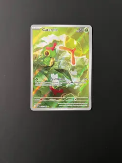 Pokemon Caterpie Scarlet & Violet Holo Illustration Card 172/165 Rare Near Mint - Image 1