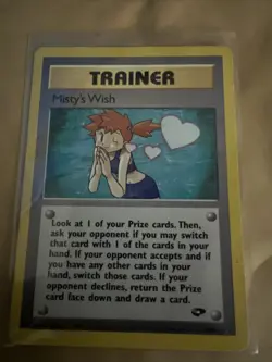 Misty's Wish- 108/132 - Pokemon Gym Challenge Unlimited Rare Card WOTC MP - Image 1