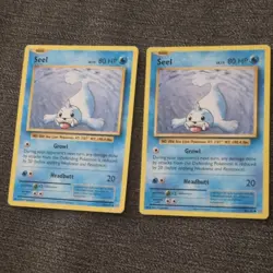 Pokemon TCG Seel Base Set 38/102 Lot of 2 Regular Cards - 1999 - Image 1