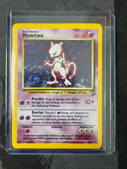 Mewtwo 10/130 Holo Rare - Base Set 2 - WOTC 2000 Pokemon Card - LP - Image 1