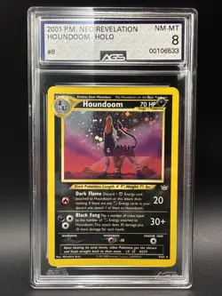 Pokemon TCG Houndoom Neo Revelation Holo Card 8/64 Unlimited Rare - Image 1