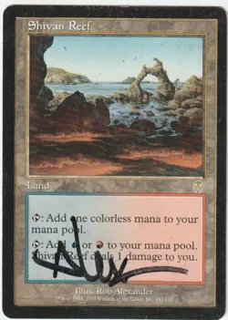 Apocalypse MTG Shivan Reef signed by Rob Alexander - Image 1