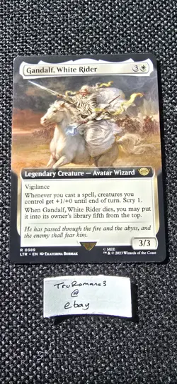 1 x Gandalf, White Rider - Extended Art - The Lord of the Rings: Tales of Middle - Image 1