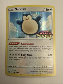 Snorlax Holo SWSH068 Prerelease Sword & Shield Promo Pokemon Card Near Mint - Image 1