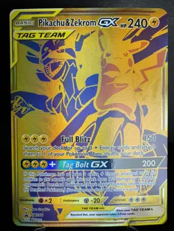 Pokemon TCG SM248 Pikachu & Zekrom GX Tag Team Black Star Promo Ultra Rare NM - Image 1