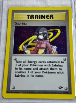 Pokemon TCG WOTC Sabrina Trainer Gym Challenge Holo Card 20/132 - Image 1