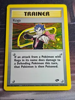 Pokemon Koga Gym Challenge Holo Rare Trainer 19/132 English Wizards of the Coast - Image 1