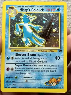 Pokemon Misty's Golduck 12/132 Gym Challenge MP - Image 1