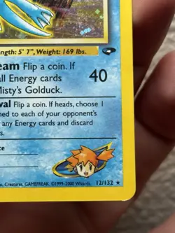 Pokemon Misty's Golduck 12/132 Gym Challenge MP - Image 5