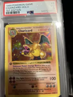 1999 POKEMON BASE SET 1ST EDITION #4 CHARIZARD-HOLO PSA 3 - Image 2