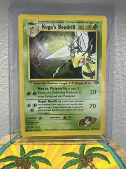 Pokemon TCG Koga's Beedrill Holo Rare Card Gym Challenge 9/132 - Image 1