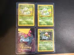 Lot Of 4 Pokemon Cards - Bulbasaur, Ivysaur, Venusaur - Image 1