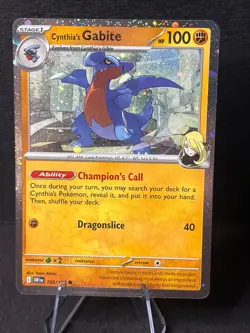 Cynthia's Gabite Cosmo Holo Destined Rivals Common 103/182 Pokemon TCG - Image 1