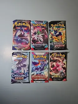 Sealed Pokemon Mixed Lot Of 6 Booster Packs - Image 1