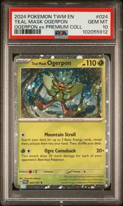 24’ Pokemon Twilight Masquerade 024 Teal Mask Ogerpon Holo Promo PSA 10 GEM MINT - Image 1