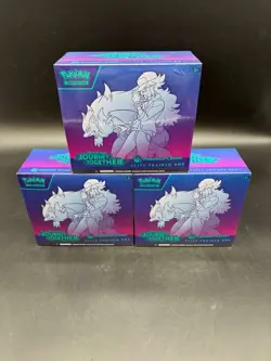 Lot (3) Pokemon Journey Together Pokemon Center Exclusive Elite Trainer Boxes - Image 1