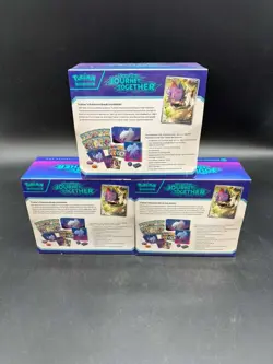 Lot (3) Pokemon Journey Together Pokemon Center Exclusive Elite Trainer Boxes - Image 2