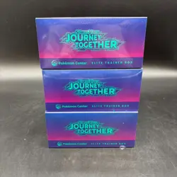 Lot (3) Pokemon Journey Together Pokemon Center Exclusive Elite Trainer Boxes - Image 3