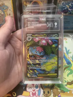 Pokemon Mega Venusaur EX #155 Ultra Rare, Mega Evolution Base Set TAG 9 Mint - Image 1