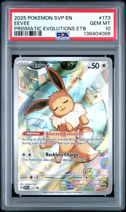 2025 POKEMON SVP EN-SV BLACK STAR PROMO #173 EEVEE PSA 10 - Image 1