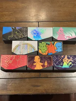 Lot of 8 Empty Pokemon ETB Boxes Scarlet & Violet Paldean Fates Obsidian Flames - Image 2