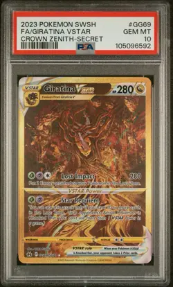 Pokemon Giratina VSTAR Crown Zenith Secret Rare Full Art #GG69 PSA 10 Gem Mint - Image 1