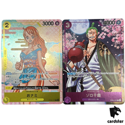 [2 CARD SET] O-Nami R OP06-101, Zoro-Juurou R OP05-067 PROMO One Piece 2nd - Image 1