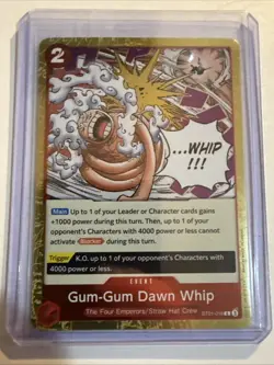 ONE PIECE CCG Gum Gum Dawn Whip ST21-016 Gear 5 EX Starter Deck Foil C English - Image 1