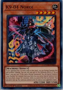 K9-04 Noroi DOOD-EN025 Ultra Rare NM 1st Edition Yugioh TCG - Image 1
