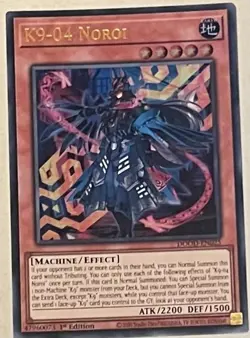 YUGIOH DOOD-EN025 K9-04 Noroi Ultra Rare 1st Edition - Image 1