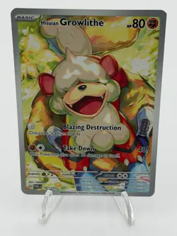 Pokemon Hisuian Growlithe Illustration Rare Holo Full Art 181/167 SV06 NM - Image 1