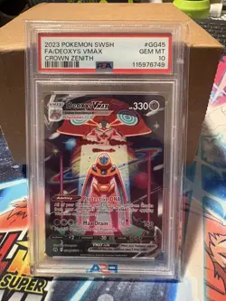Deoxys VMAX #GG45/GG70 2023 Pokemon SWSH Crown Zenith PSA 10 Gem MINT - Image 1