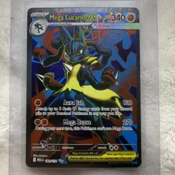 Mega Lucario EX 160/132 SV10 M/NM Mega Evolution HOLO FULL ART 2025 POKEMON TCG - Image 1