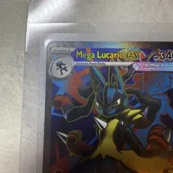 Mega Lucario EX 160/132 SV10 M/NM Mega Evolution HOLO FULL ART 2025 POKEMON TCG - Image 3