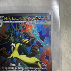 Mega Lucario EX 160/132 SV10 M/NM Mega Evolution HOLO FULL ART 2025 POKEMON TCG - Image 4