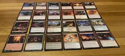 Red MTG Cards Lot Rare Uncommon Land Foil+ Commons Magic The Gathering Cards - Image 1
