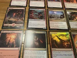 Red MTG Cards Lot Rare Uncommon Land Foil+ Commons Magic The Gathering Cards - Image 4