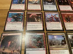 Red MTG Cards Lot Rare Uncommon Land Foil+ Commons Magic The Gathering Cards - Image 5
