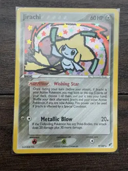 Pokemon TCG: 2005 EX Deoxys Jirachi 9/107 Holo Rare LP - Image 1