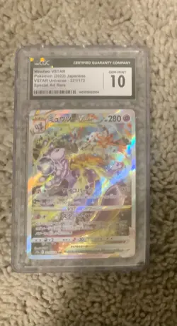 Pokemon Mewtwo VSTAR Japanese Gem Mint CGC 10 SAR 221/172 VSTAR Universe - Image 1