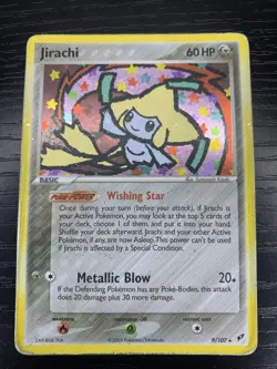 Pokemon TCG Jirachi Holo Rare Card 9/107 2005 EX Deoxys - Image 1