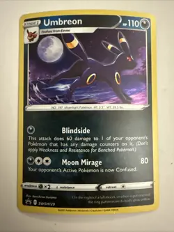 Umbreon SWSH129 - HOLO Black Star Promo Sword & Shield Pokemon TCG - NM - Image 1