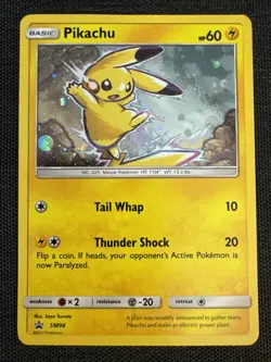 Pokemon Pikachu TCG 2017 SM98, Black Star Promo Holo Foil - Image 1