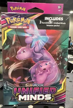 Pokemon TCG Sun & Moon Unified Minds Hanger Box Sealed (3 Booster Packs) 820650809569 - Image 1