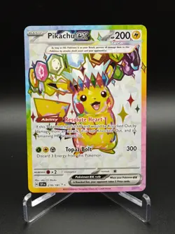 2024 Pokemon Pikachu ex 219/191 Sv08: Surging Sparks Holo - Image 1